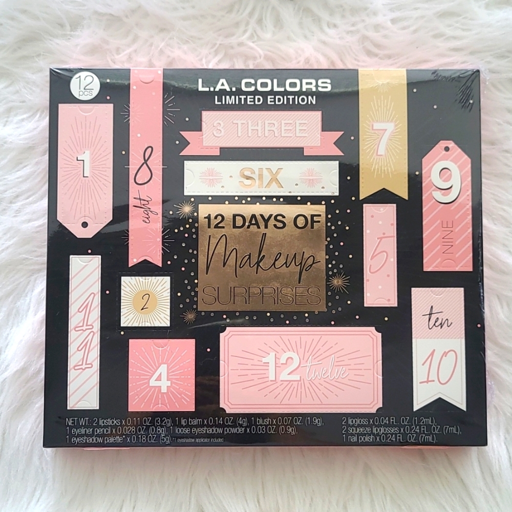 LIMITED EDITION L.A. Colors 12 Days of Makeup Surprises Advent Calendar - 12 pcs